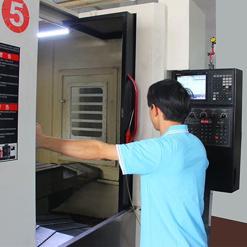 High-precision CNC machining process at Baiwei factory