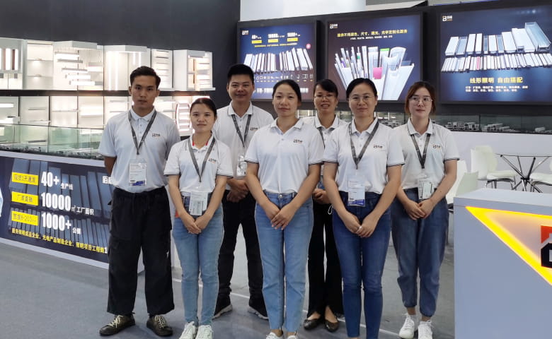 Professional lighting solutions display by Baiwei Lighting at the fair