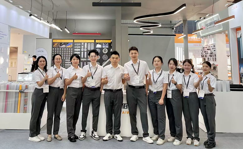 Baiwei Lighting booth at the international lighting exhibition