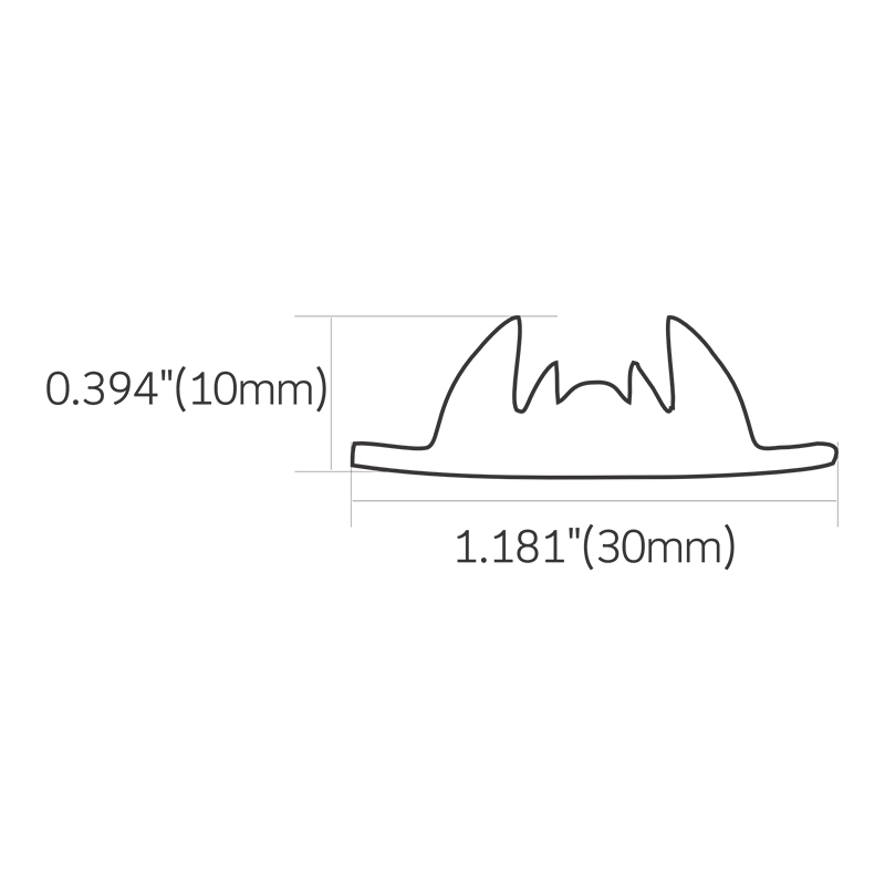Cross-section dimensions and structural profile of Baiwei L520 linear LED lens