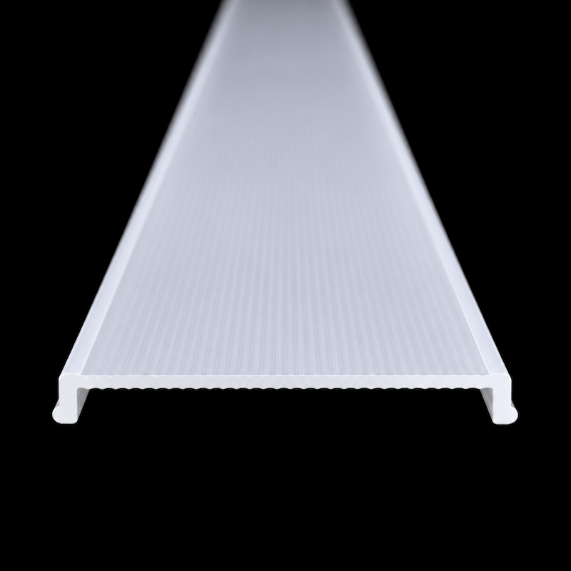 Close-up detail of Baiwei flat extruded PC diffuser